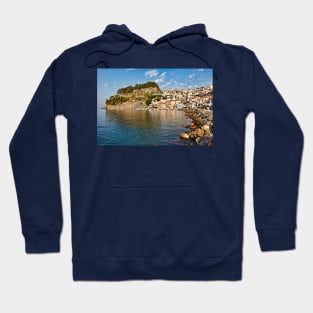 The bay with the colorful houses of Parga, Greece Hoodie